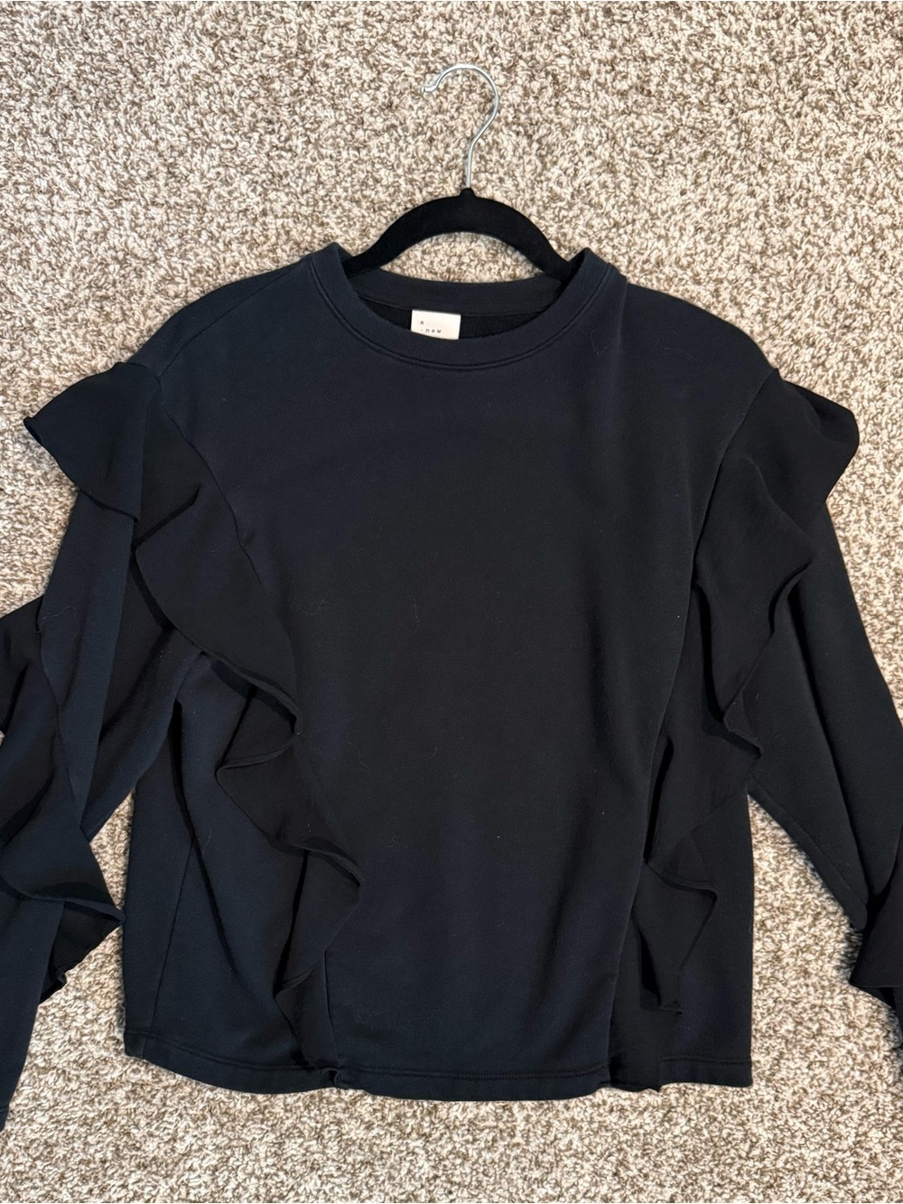 Target A New Day Black Ruffle Sweatshirt